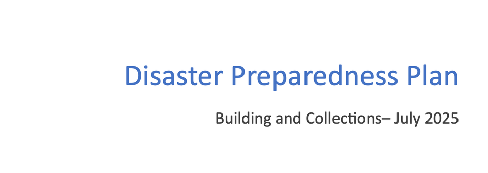 New Year, Same Mission - Protecting Collections Part 1: Disaster Planning